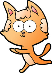 happy cartoon cat