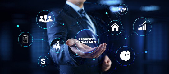 Property management Financial Real estate investment business concept.