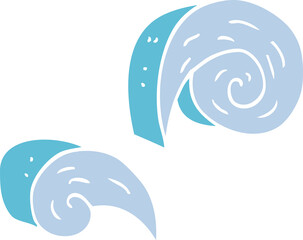 cartoon doodle decorative spiral element