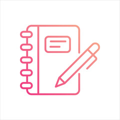 Notebook  icon editable stock vector icon