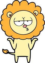 cartoon bored lion