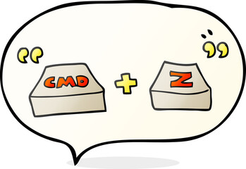 freehand drawn speech bubble cartoon command Z function