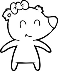 female bear cartoon