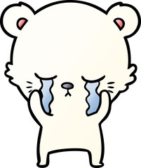 crying cartoon polarbear