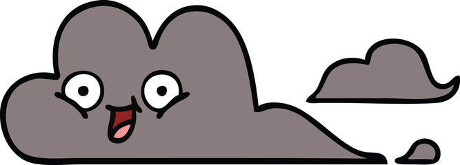 cute cartoon of a storm cloud