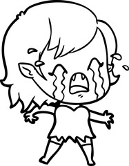 cartoon crying vampire girl