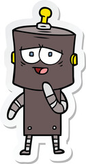 sticker of a cartoon robot