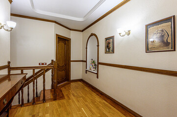 standard room interior apartment. room doors, renovation corridor lobby entrance hall