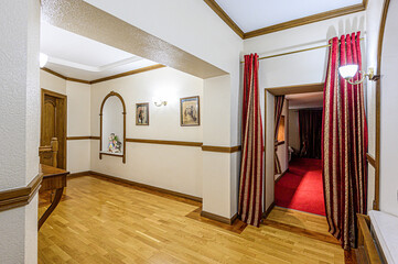 standard room interior apartment. room doors, renovation corridor lobby entrance hall