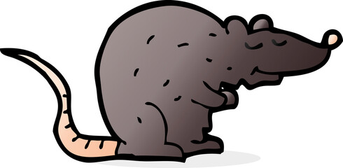 cartoon black rat