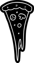 cartoon icon of a slice of pizza