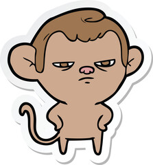 sticker of a cartoon monkey
