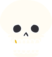 hand drawn cartoon doodle of a skull head