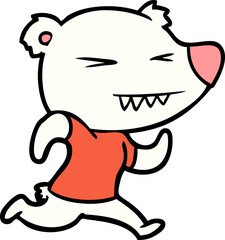 angry polar bear cartoon