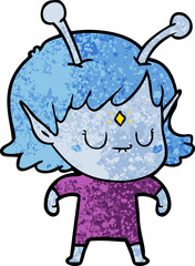 cartoon alien girl