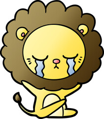 crying cartoon lion