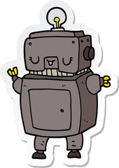 sticker of a cartoon robot