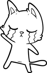 crying cartoon cat