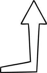 line drawing quirky cartoon arrow
