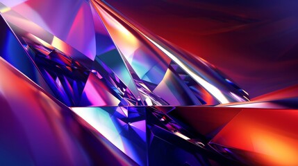 abstract faceted crystal rainbow refraction background