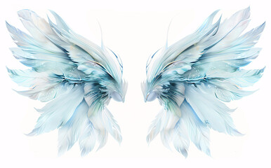 colorful fantasy fairy wings are isolated on a white background for use in your creative projects
