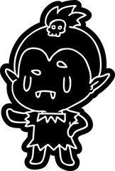 cartoon icon kawaii of cute vampire girl