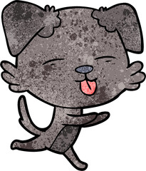 cartoon dog sticking out tongue