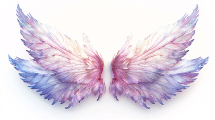 Obraz premium colorful fantasy fairy wings are isolated on a white background for use in your creative projects