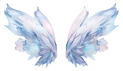 colorful fantasy fairy wings are isolated on a white background for use in your creative projects - obrazy, fototapety, plakaty