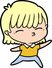 Obraz premium cartoon woman