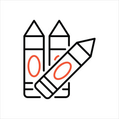 Crayons  icon editable stock vector icon