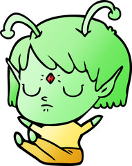cartoon alien girl