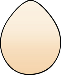gradient shaded quirky cartoon egg