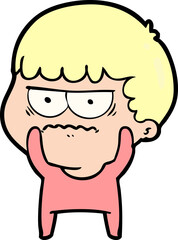 cartoon annoyed man