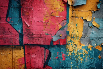 Grunge with vivid graffiti, urban vibrancy