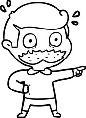 cartoon man with mustache shocked