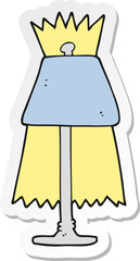 sticker of a cartoon lamp