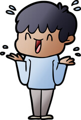 cartoon laughing boy