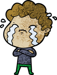 cartoon man crying