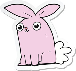 sticker of a cartoon bunny rabbit