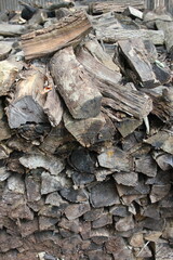 Pile of firewood.