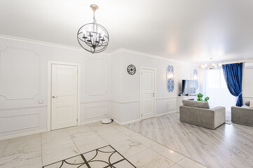 standard room interior apartment. room doors, renovation corridor lobby entrance hall