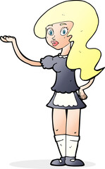cartoon waitress