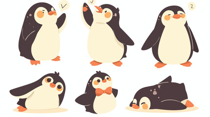 Animal outline for cute penguin illustration 2d fla