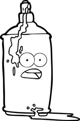 cartoon spray paint can