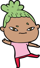 cartoon woman