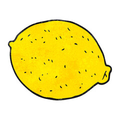 freehand textured cartoon lemon