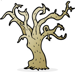 cartoon winter tree