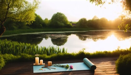 Peaceful and serene celebrate International Yoga Day
