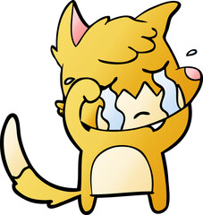 crying fox cartoon